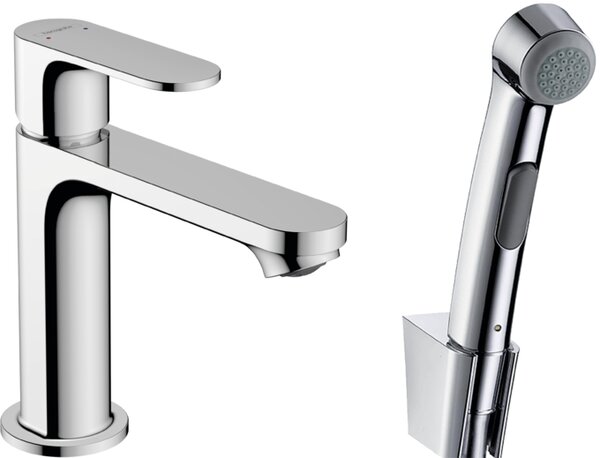 Hansgrohe Rebris S - Páková umývadlová batéria 110 s ručnou sprchou Bidette a sprchovou hadicou 160 cm, bez odtokovej súpravy, chróm 72215000