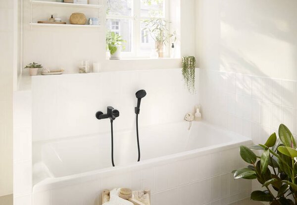 Hansgrohe Rebris S - Páková vaňová batéria na stenu, čierna matná 72440670