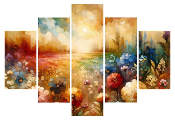 Obraz - Pestrofarebná lúka (150x105 cm)
