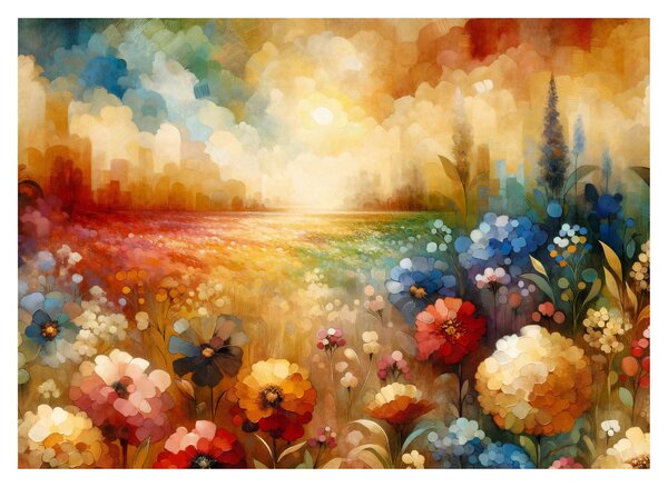 Obraz - Pestrofarebná lúka (70x50 cm)