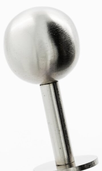 Kovový vešiak Ball Silver Finish – set 2 Ks