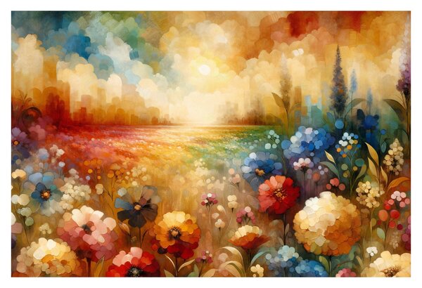 Obraz - Pestrofarebná lúka (90x60 cm)