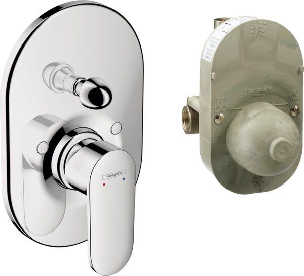 Hansgrohe Vernis Blend - Páková vaňová batéria pod omietku, sada s podomietkovým telesom, chróm 71473000