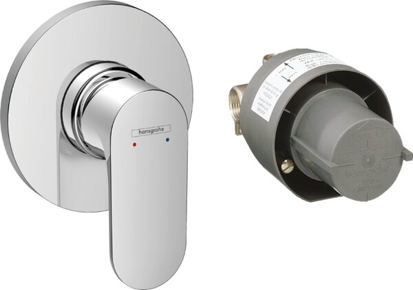 Hansgrohe Rebris S - Páková sprchová batéria pod omietku, sada s telesom, chróm 72648000