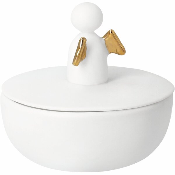 Porcelánová úložná dózička Angel