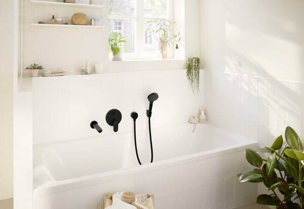Hansgrohe Rebris S - Páková vaňová batéria pod omietku pre iBox universal, čierna matná 72466670