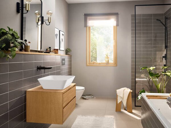 Hansgrohe Rebris E - Páková umývadlová batéria pod omietku, pre montáž na stenu, s výtokom 20 cm, čierna matná 72568670