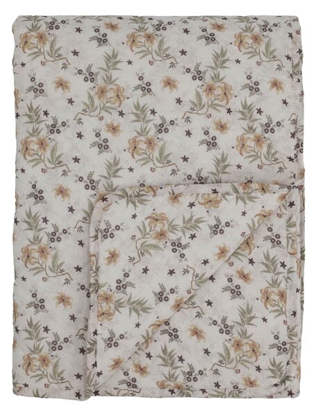 Prešívaný prehoz Aix Flower Olive 130 × 180 cm