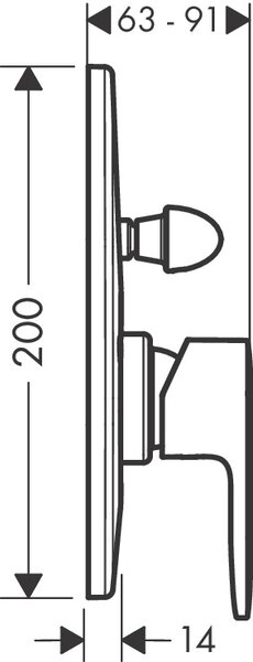 Hansgrohe Vernis Blend - Páková vaňová batéria pod omietku, sada s podomietkovým telesom, čierna matná 71473670