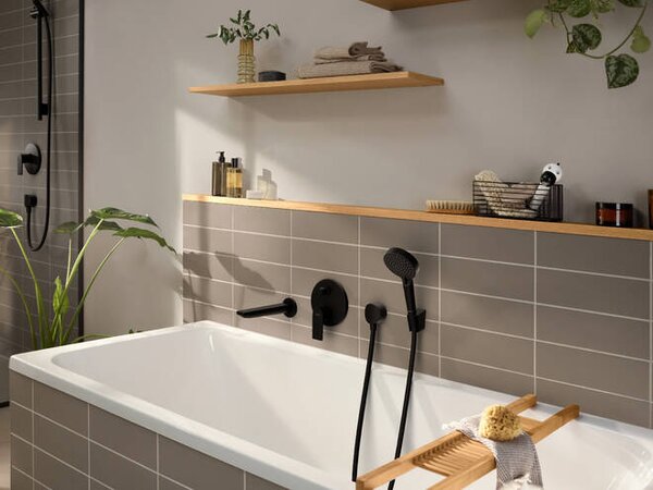 Hansgrohe Rebris E - Páková vaňová batéria pod omietku pre iBox universal, matná čierna 72468670