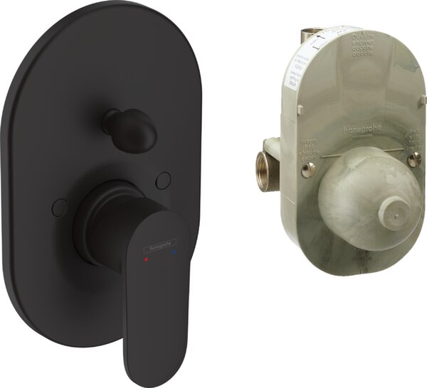 Hansgrohe Vernis Blend - Páková vaňová batéria pod omietku, sada s podomietkovým telesom, čierna matná 71473670