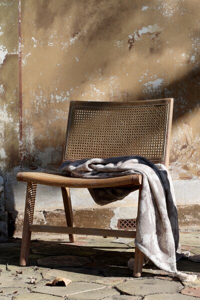Prehoz z recyklovanej bavlny Aix Latte/Cream 130 × 150 cm