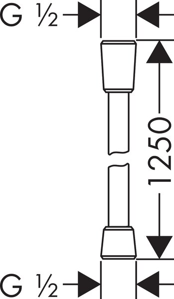 Hansgrohe Isiflex - Sprchová hadica 1250 mm, kartáčovaný bronz 28272140