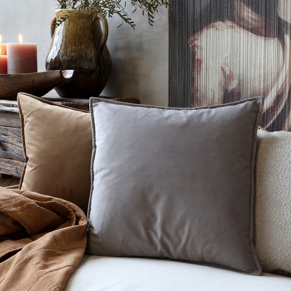 Sametový obal na vankúš Aix Thunder Grey 50 × 50 cm