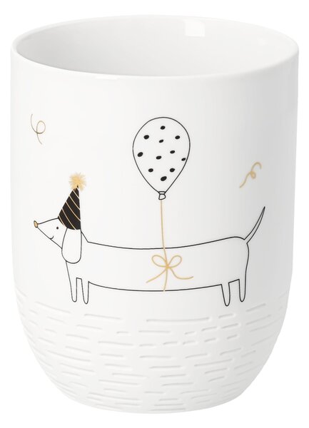 Porcelánový hrnček Dachshund Ballon