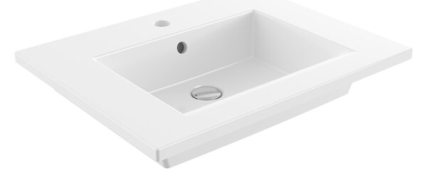 BOCCHI Milano - Umývadlo na skrinku s prepadom 615x475 mm, biela lesklá