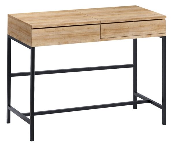 Hanah Home Toaletný stolík Linda prírodný dub/čierna