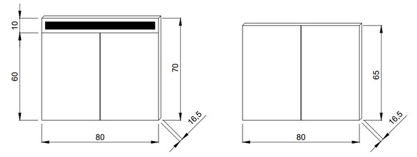 BOCCHI - Zrkadlová skrinka s LED osvetlením, 600x700 mm