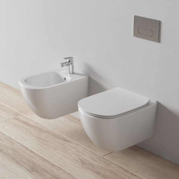 Ideal Standard Tesi WC Set - Závesné WC AQUABLADE s inštalačným systémom ProSys, ovládacie tlačidlo chróm, sedátko so SoftClose