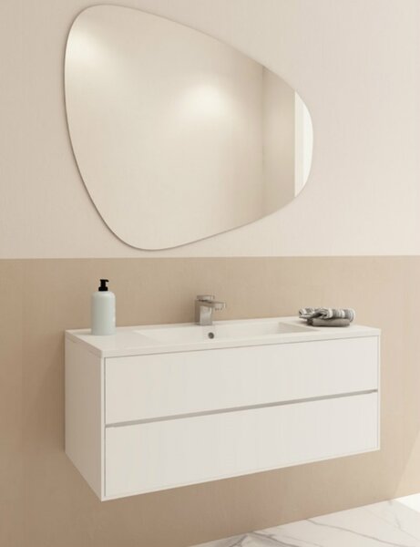 BOCCHI Milano - Umývadlo na skrinku s prepadom, 815x475 mm, biela lesklá