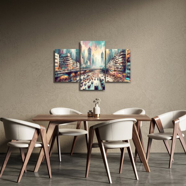 Obraz - Život veľkomesta (90x60 cm)