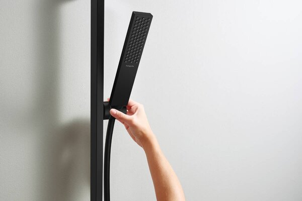 Hansgrohe Pulsify E - Tyčová ručná sprcha 100 1jet EcoSmart+, čierna matná 24321670