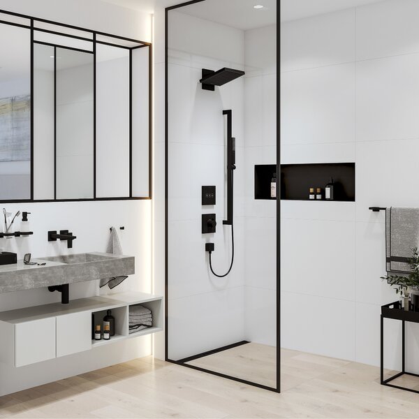 Hansgrohe Pulsify E - Tyčová ručná sprcha 100 1jet EcoSmart+, čierna matná 24321670