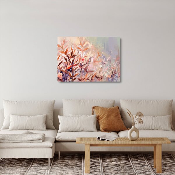 Sklenený obraz - Maľba pastelová jeseň (70x50 cm)
