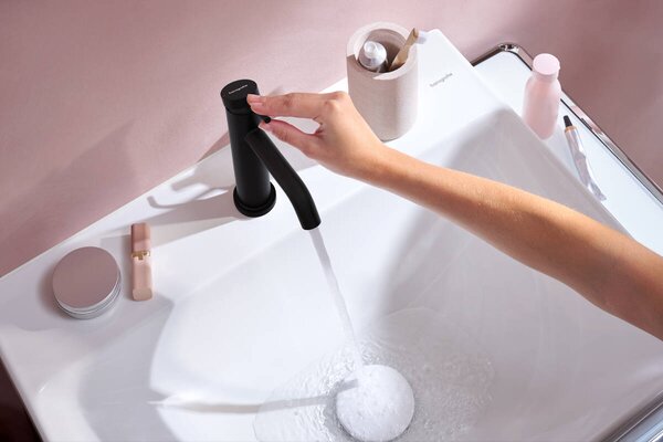 Hansgrohe Tecturis S - Páková umývadlová batéria 110 CoolStart EcoSmart+ bez odtokovej súpravy, čierna matná 73312670