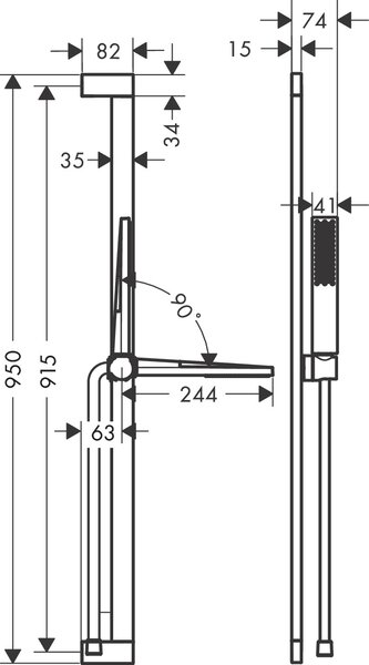 Hansgrohe Pulsify E - Sprchová súprava 100 1jet EcoSmart+ so sprchovou tyčou 900 mm, čierna matná 24381670