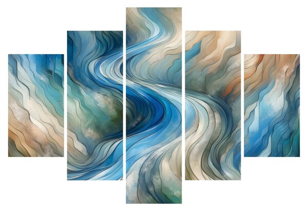Obraz - Abstraktný prúd (150x105 cm)