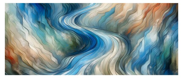 Obraz - Abstraktný prúd (120x50 cm)