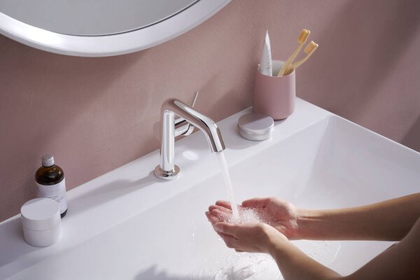 Hansgrohe Tecturis S - Páková umývadlová batéria 110 Fine CoolStart EcoSmart+ s odtokovou súpravou, chróm 73320000