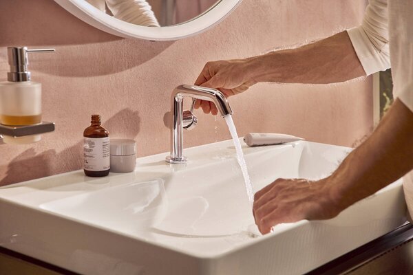 Hansgrohe Tecturis S - Páková umývadlová batéria 110 Fine CoolStart EcoSmart+ s odtokovou súpravou, chróm 73320000