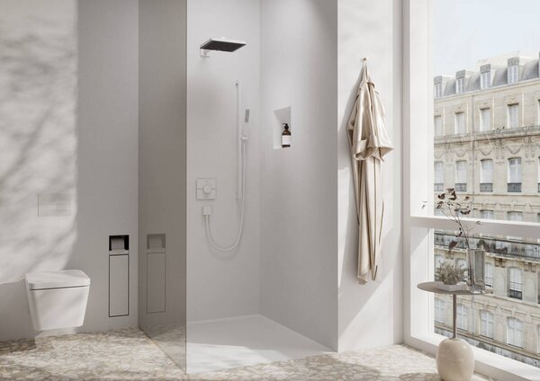 Hansgrohe Pulsify E - Tyčová ručná sprcha 100 1jet EcoSmart+, biela matná 24321700