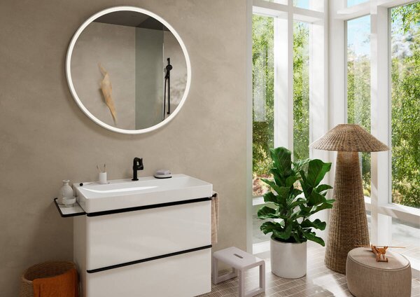 Hansgrohe Tecturis S - Páková umývadlová batéria 110 Fine CoolStart EcoSmart+ bez odtokovej súpravy, čierna matná 73321670