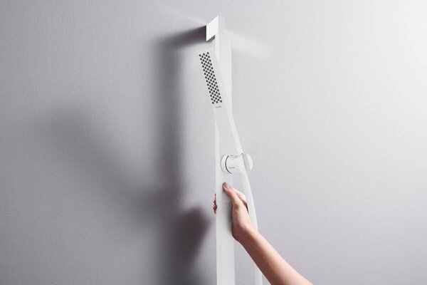 Hansgrohe Pulsify E - Tyčová ručná sprcha 100 1jet EcoSmart+, biela matná 24321700
