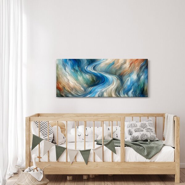 Obraz - Abstraktný prúd (120x50 cm)