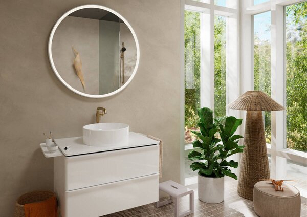Hansgrohe Tecturis S - Páková batéria pre umývadlovú misu 240 Fine CoolStart EcoSmart+ bez odtokovej súpravy, kartáčovaný bronz 73372140