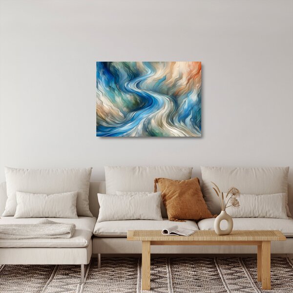 Sklenený obraz - Abstraktný prúd (70x50 cm)