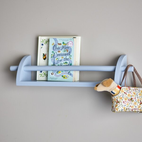 Dřevěná polička Mingus Blue 60 cm