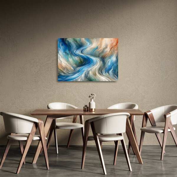 Sklenený obraz - Abstraktný prúd (70x50 cm)