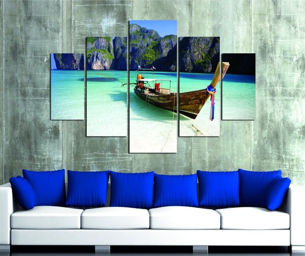 Hanah Home Viacdielny obraz Laguna 92 x 56 cm