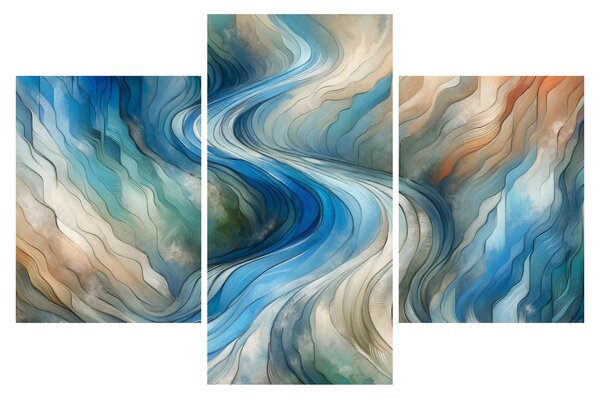 Obraz - Abstraktný prúd (90x60 cm)