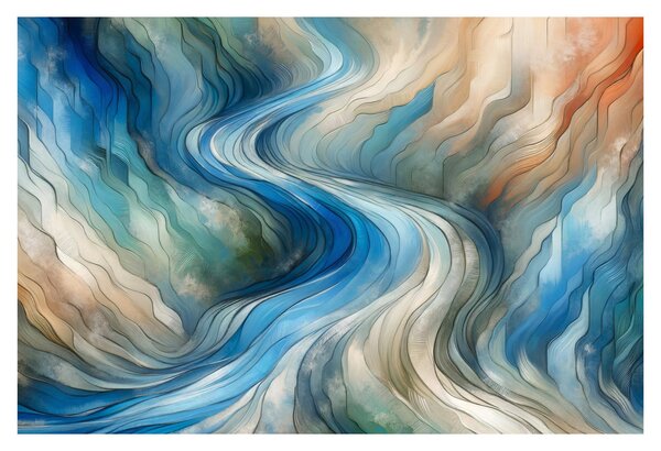 Obraz - Abstraktný prúd (90x60 cm)