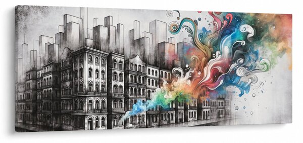 Obraz - Priemyselný život (120x50 cm)