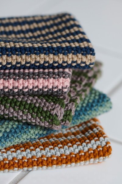 Pletená utierka na nádoby Mynte Stripes Combinations Varianta A