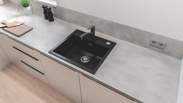 GROHE Start - Páková drezová batéria s výsuvnou sprchou, čierna matná 303072431