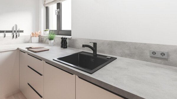 GROHE Start - Páková drezová batéria s výsuvnou sprchou, čierna matná 303072431