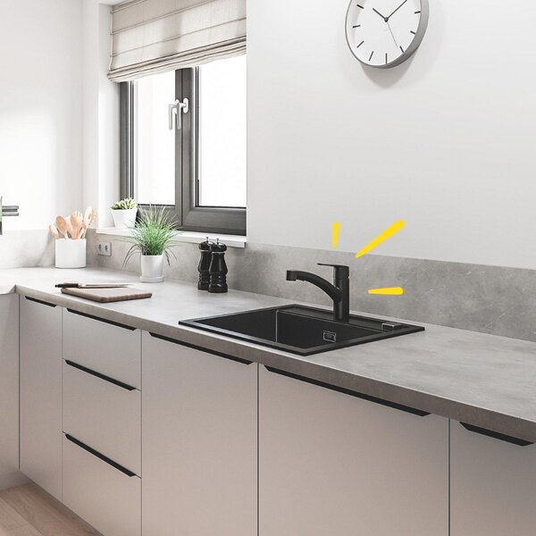 GROHE Start - Páková drezová batéria s výsuvnou sprchou, čierna matná 303072431